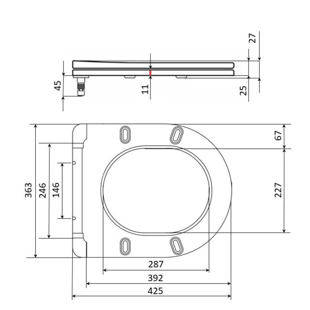 Qtap Сиденье для унитаза напольного (Dove) 425×363×30 мм, White, с микролифтом Slim Duroplast, Quick Release QT06228380BW3 Киев - изображение 7