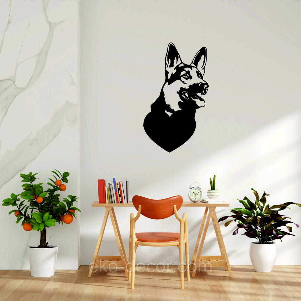 Декоративное настенное Панно «Овчарка», Декор на стену 70*41 см, Черный Киев - изображение 7