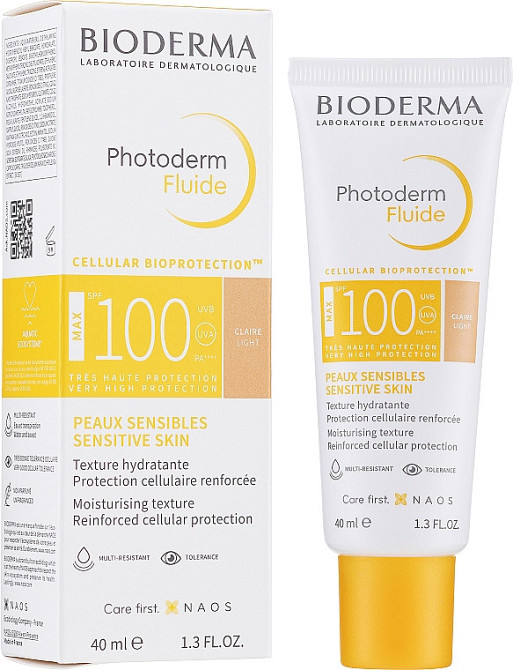 Біодерма Фотодерм Макс Емульсія світлий тон Bioderma Photoderm Max Fluide SPF 100 Teinte Claire 40 мл Дніпро - фото 2