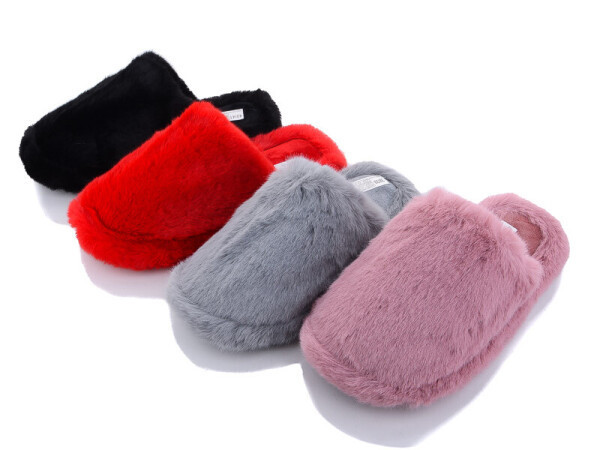 Тапочки женские домашние теплые закрытые меховые розовый Одесса - изображение 8