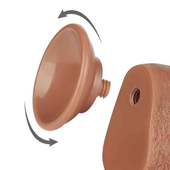 Реалістичний фалоімітатор 9 Sliding Skin Dual Layer Dong Brown Sex Aura Київ