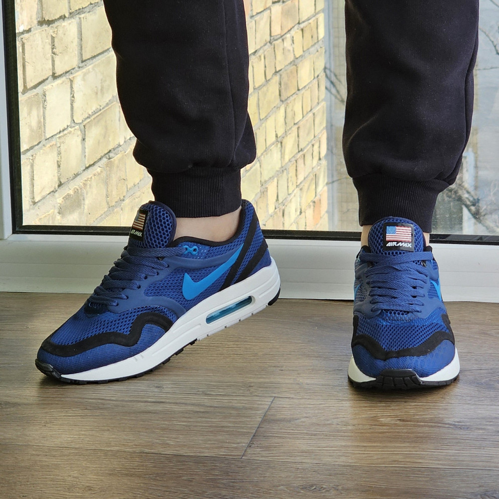 Чоловічі Кросівки Nike Air Max 90 Сині Найк Літні Сіточка (розміри: 41,42,43,44,45) Відео Огляд Дніпро - фото 9