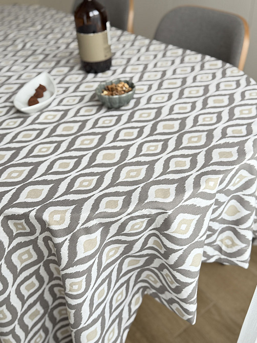 Ecotton Скатертина столова Ecotton DUCK 150х170 см водовідштовхувальна Абстракт сірий (27951/29 Коломия - фото 9