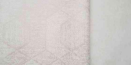 Шпалери вінілові на флізеліні Marburg Memoria 1.06х10 геометрія фігури роми сріблясті на бежевому Київ