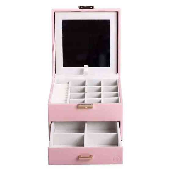 Двоярусна шкатулка для прикрас з еко-шкіри Київ