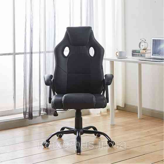 Геймерское игровое кресло bonro BN-2022S кресло геймерское для подростка компьютерное для дома черное Мостиська