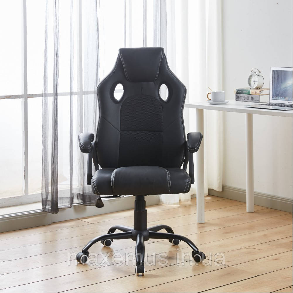 Геймерское игровое кресло bonro BN-2022S кресло геймерское для подростка компьютерное для дома черное Мостиська - фото 2