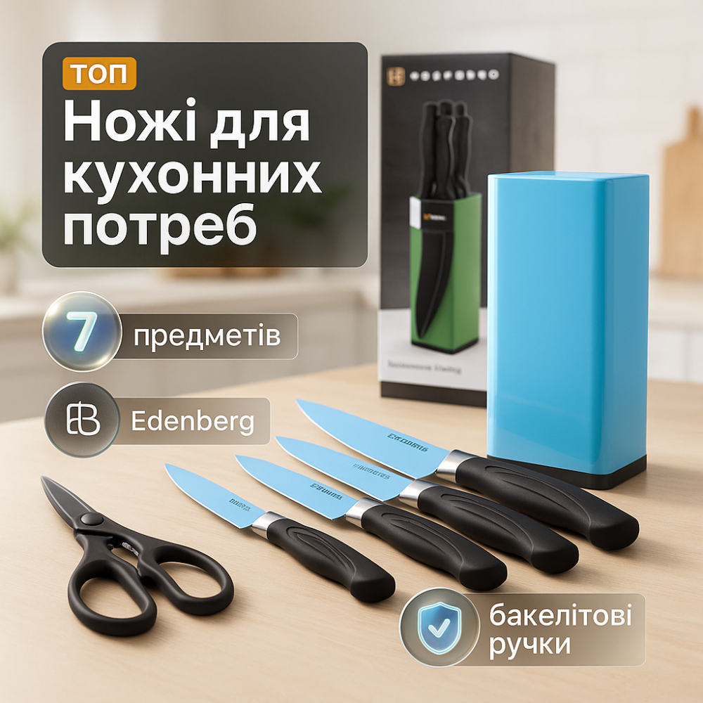 Топ лучших ножей для кухни, Кухонный нож из нержавеющей стали металлический, Отличный набор ножей TU-15 Львов - изображение 11