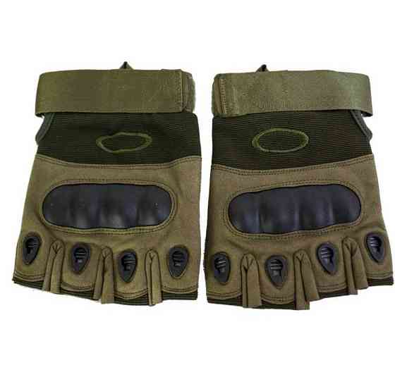 Тактичні рукавички без пальців олива 104. Розмір XXL Дніпро