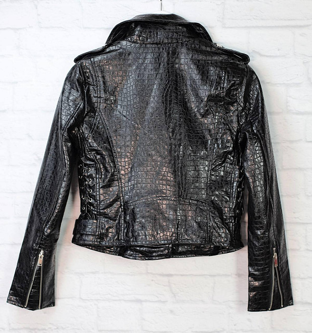 Куртка косуха жіноча весна/осінь Чорний 42 Харків - фото 6