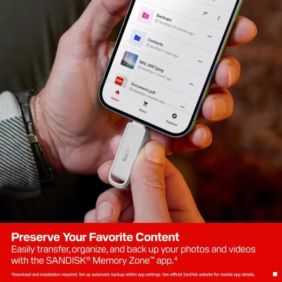 USB флеш накопичувач SanDisk 128GB Phone Drive Arctic White Type-C USB 3.2 (SDIXS0N-128G-GN6NE) Вінниця - фото 6