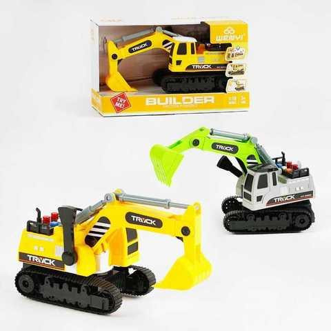 Екскаватор WY 450 AB (24) 2 види, звук, підсвічування, рухливий ківш, гумові гусені, масштаб 1:16, в, шт Киев - изображение 1