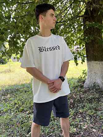 Літній костюм оversize unisex - BLESSED (шорти + футболка) Чернівці