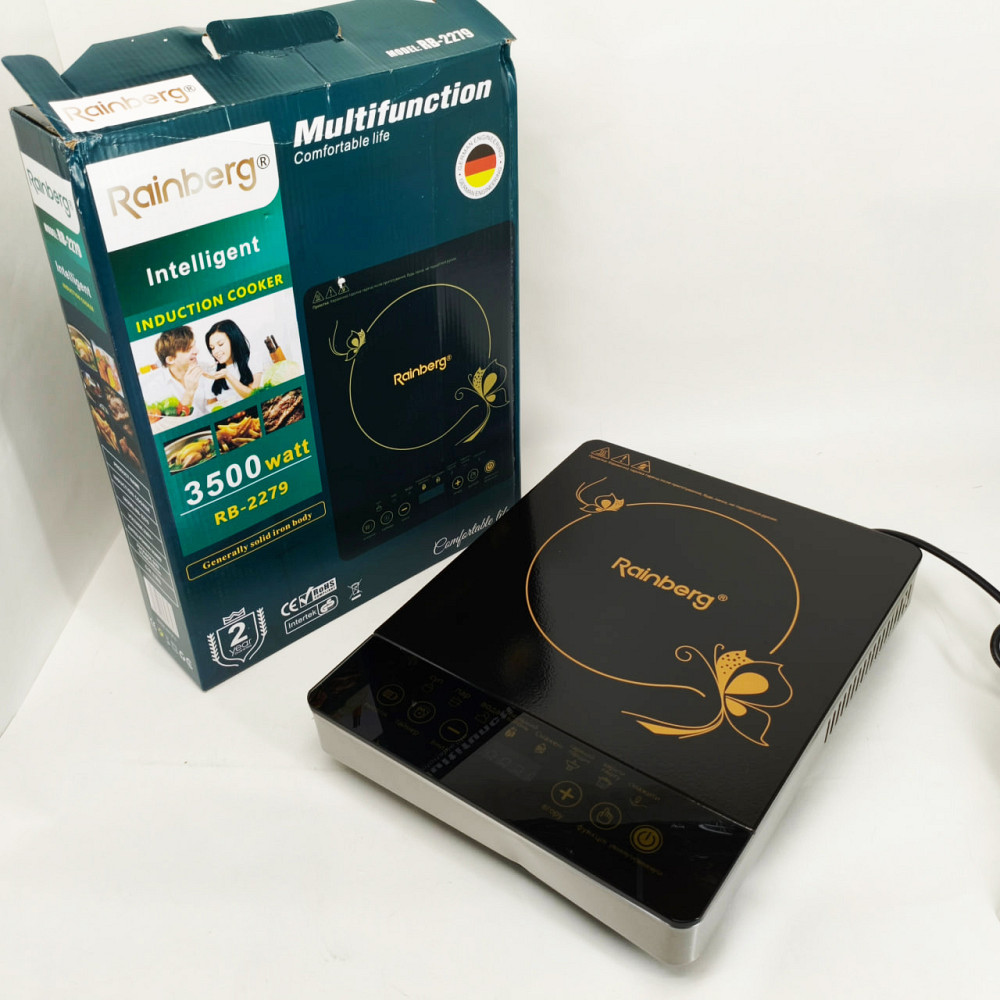 Побутова плита для приготування Rainberg, Маленька електрична плитка, Плита переносна для дому HA-45 Львів - фото 2