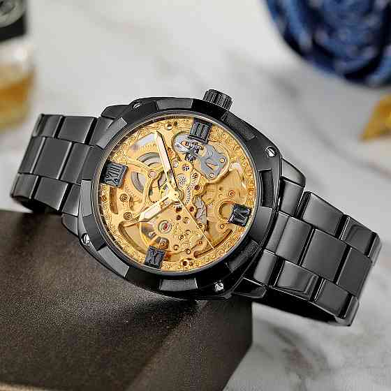 Годинник чоловічий механічний Forsining Spectrum Чорний Вінниця