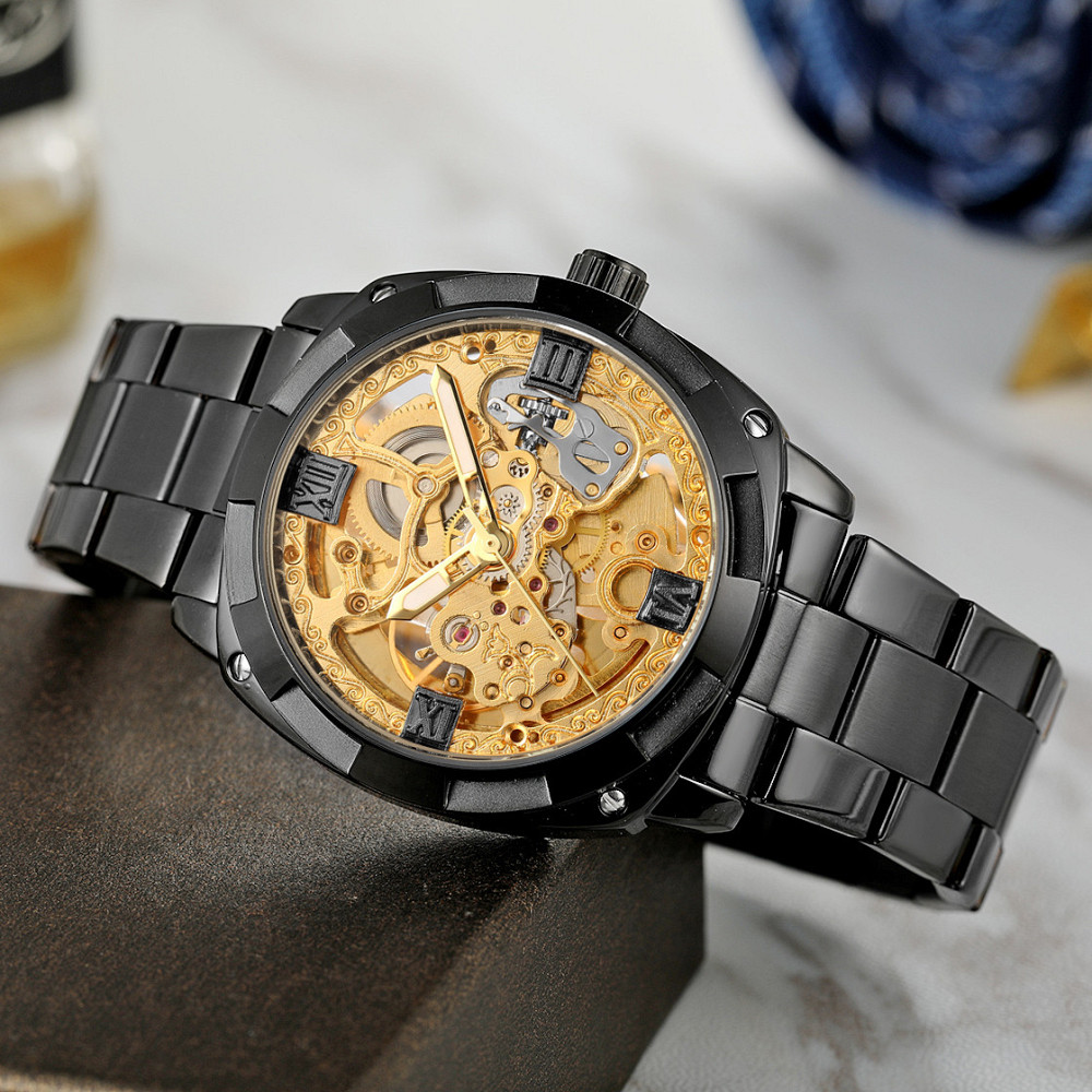 Годинник чоловічий механічний Forsining Spectrum Чорний Вінниця - фото 4