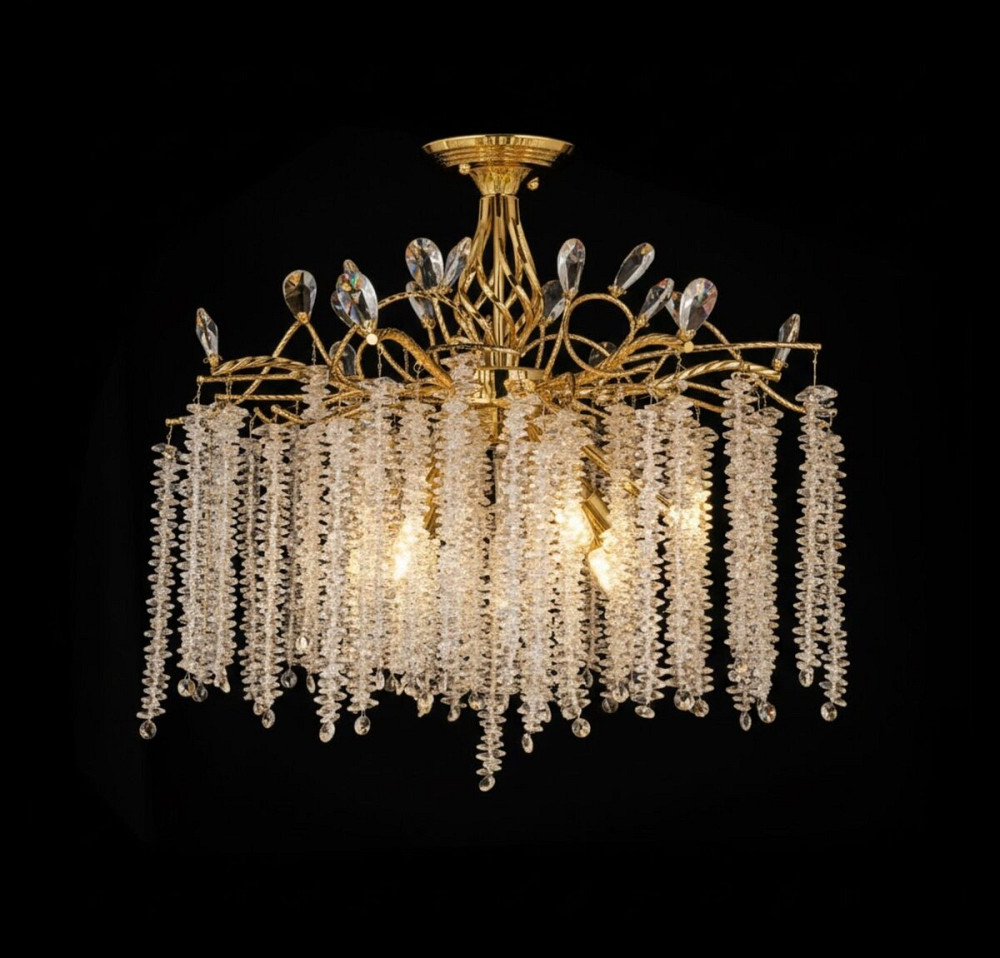 VALESO Люстра підвісна кришталева VALESO 1113/600 золотий на 9 ламп E14 Коломыя - изображение 1