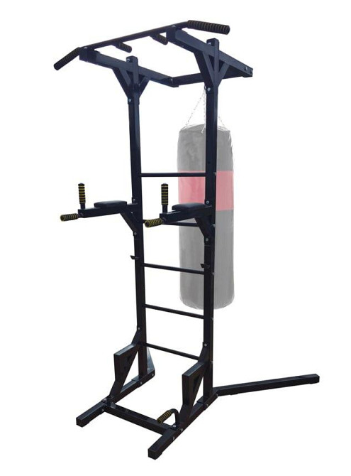 Турник + брусья + крепление под грушу напольная стойка 50х50 мм KZ-838 разборная Киев - изображение 1