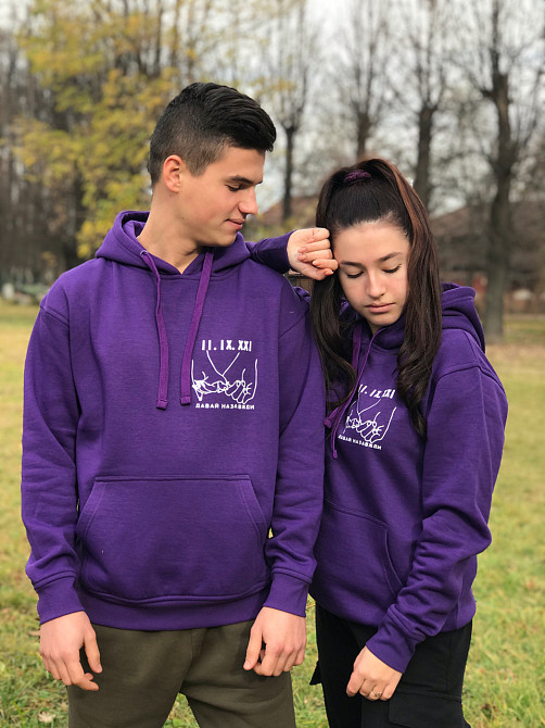 Парні толстовки/ худі — "94 назавжди" з датами. Красный, 3XL, 3XL Чернівці - фото 1