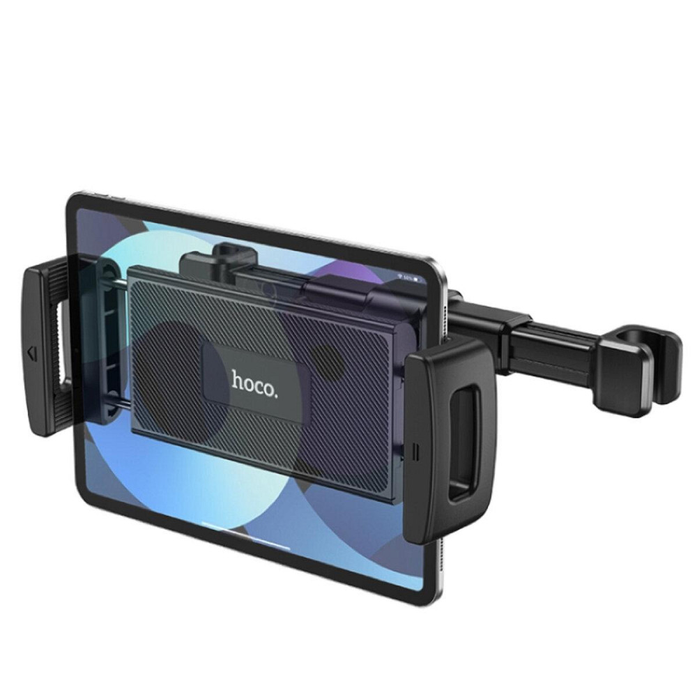 Автомобільний тримач кріплення підставка для телефону смартфону HOCO CA121 на підголовник, колір чорний 6931474788542 Одеса - фото 2