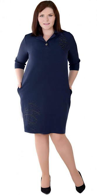 Стильное платье с декором большого размера (48) Киев - изображение 1