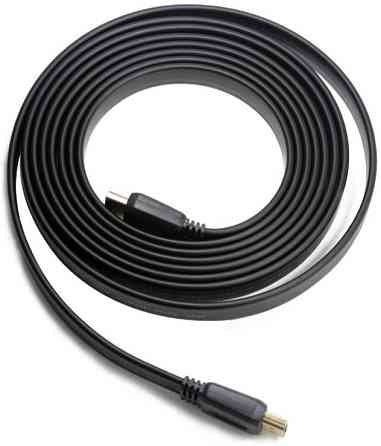 Кабель HDMI M - M, 3.0 м, V1.4, 4K 60Hz, плаский, чорний Винница
