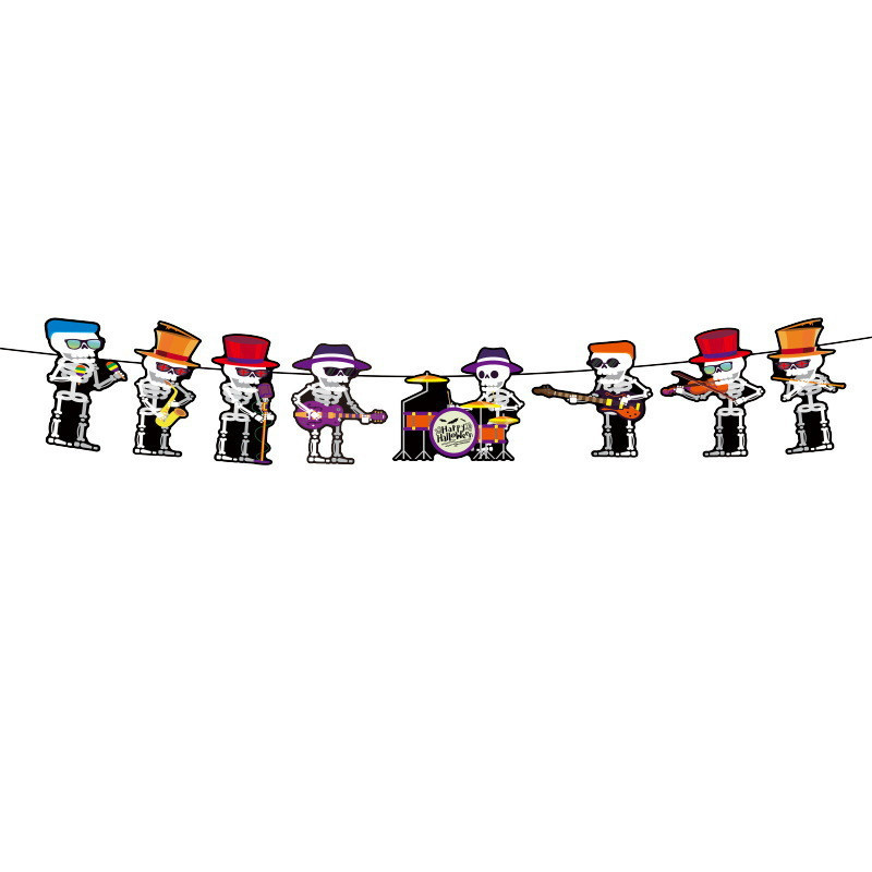 Гирлянда Хэллоуин Скелеты музыканты 3 м разноцветный Киев - изображение 3