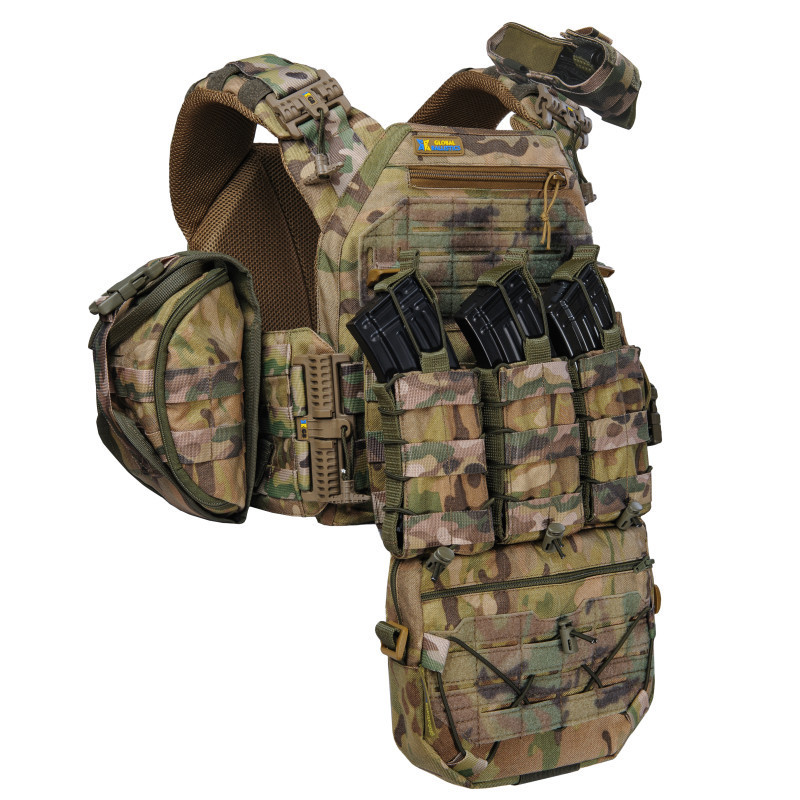 Плитоноска тактична Warmor Gen.3 Pro Max зі швидким скиданням з підсумками (Мультикам) Вінниця - фото 2