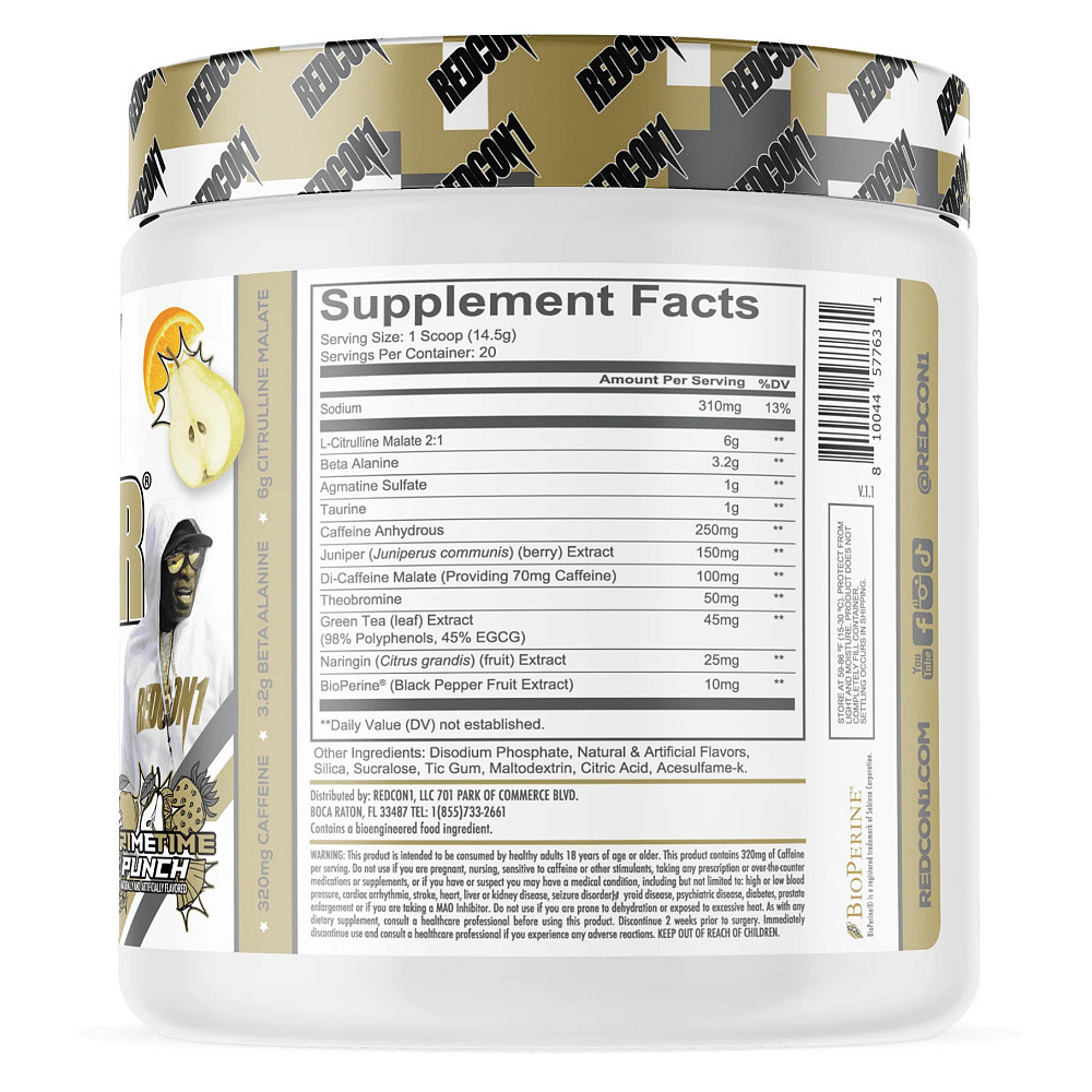 Передтренувальний комплекс Redcon1 Total War Pump 290 г, Prime Time Punch Луцьк - фото 2