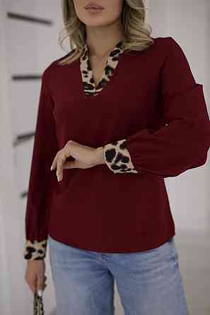Блуза жіноча з довгими рукавами "Briana" | Норма і батал Київ