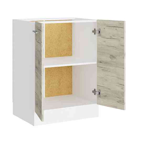 Кухонний модуль нижній Еверест Еко 600 дуб крафт білий/білий (без стільниці) 60х46х82 см (DTM-071025) Дніпро