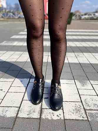 Черевики жіночі YDG чорні натуральна шкіра висота 10 см розмір 37 (1255) Коломия