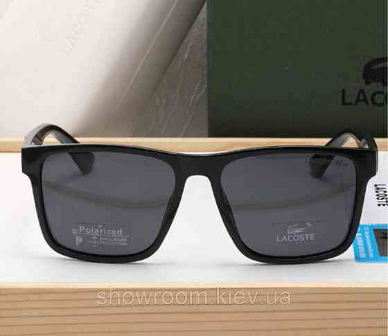 Брендові чоловічі окуляри Lacoste від сонця з поляризацією (69044) чорні Київ