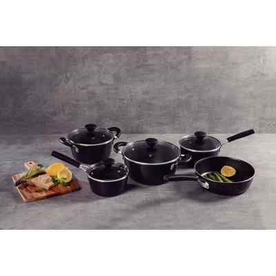 Набор посуды Tramontina Glenz 9 предметів Кам'яно-сірий (28699/610) Винница