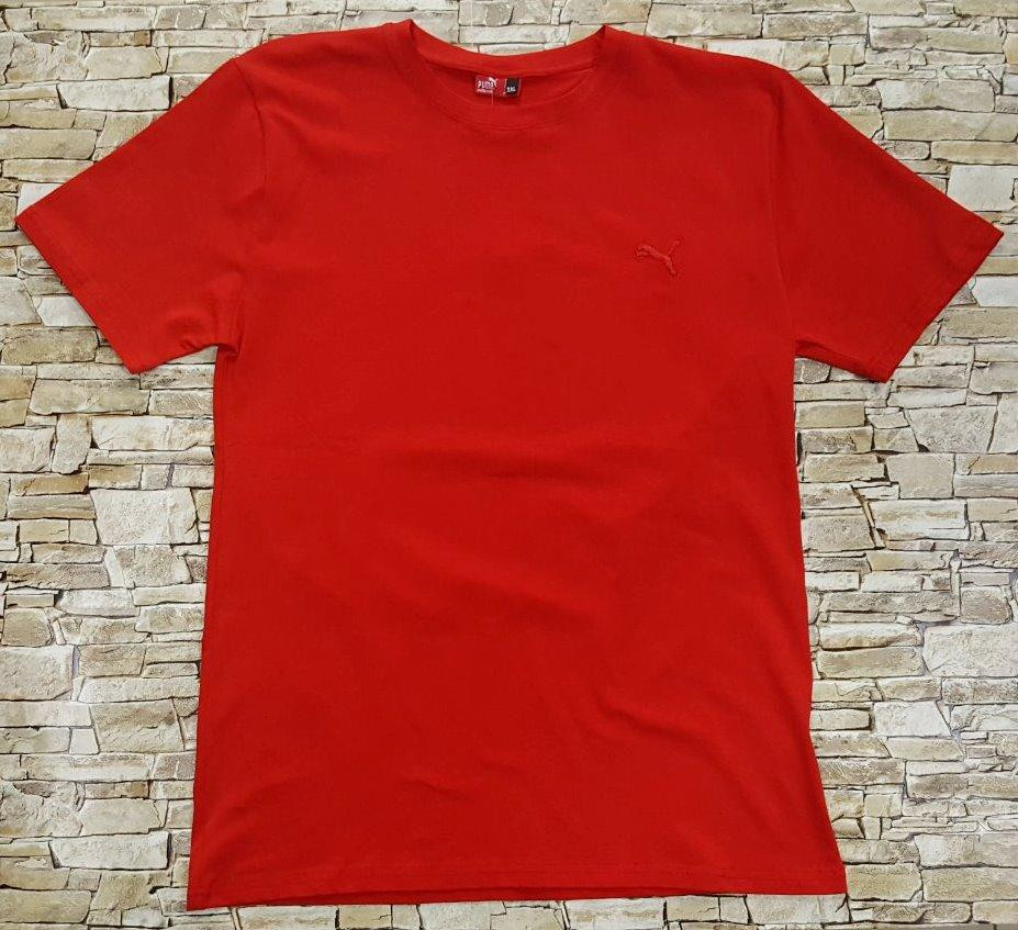 Мужская батальная однотонная трикотажная футболка Puma Киев - изображение 1