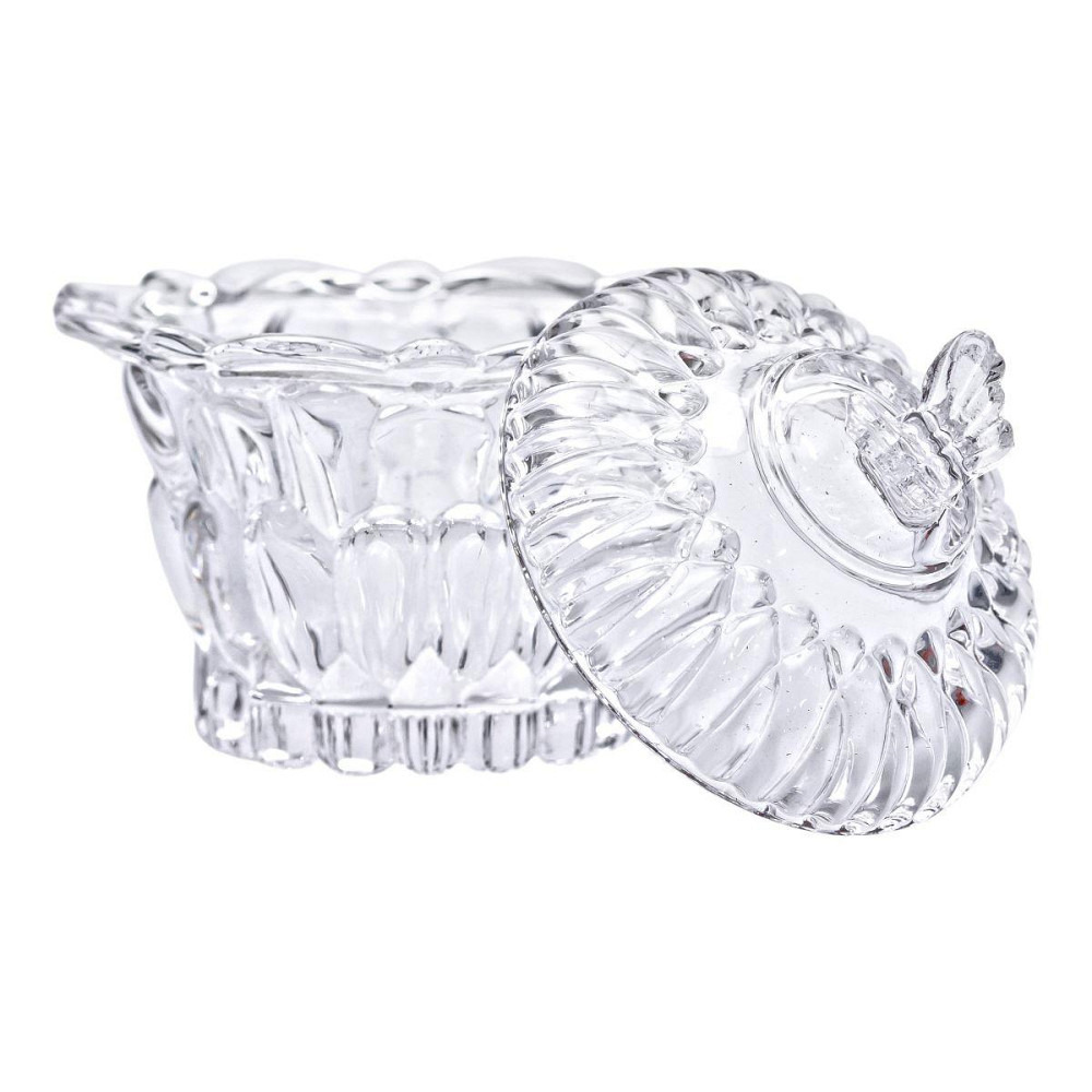 Конфетница стеклянная Ø9 см конфетница круглая с крышкой прозрачная HP-4-114 Киев - изображение 2