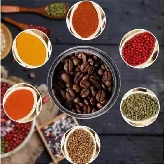 Кофемолка электрическая RAF R-7113 ножевая 4 лезвия 300Вт измельчитель из нержавеющей стали Коломыя