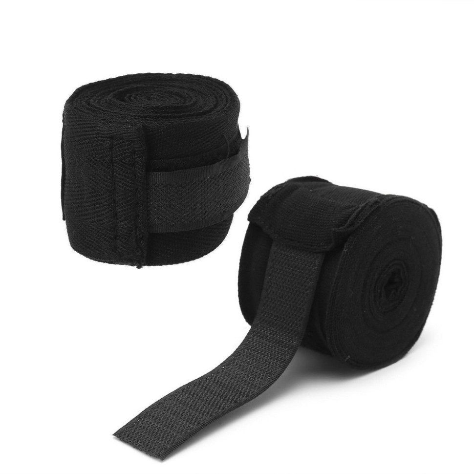 Боксерські бинти Hard NE-BOX-N1BK 3 метри, нейлонові, чорні Вінниця - фото 1