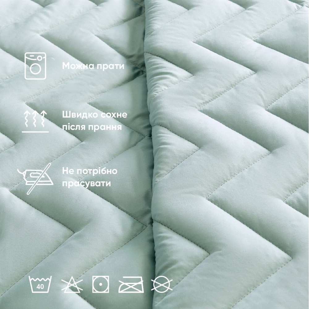 Покривало IDEIA Izzy 220х240 см м'ятно-сірий (56861217) Чернівці - фото 4