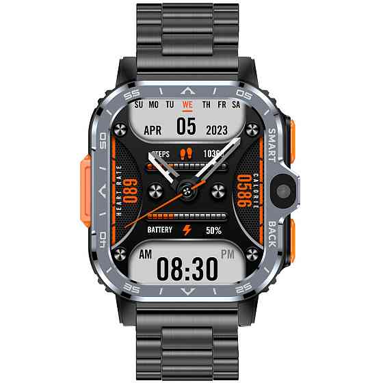 Розумний смарт-годинник Smart Nova Sim Steel Black (2 ремінці) Київ