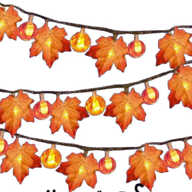 Гирлянда Хэллоуин Листья 150 см 10 led 8 на 7 см оранжевый Киев - изображение 2