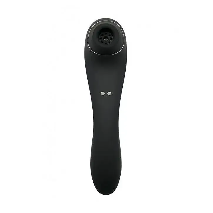 Вакуумний стимулятор з вібрацією Wooomy Smoooch Black Clitoral Suction & Vibration Львів - фото 2