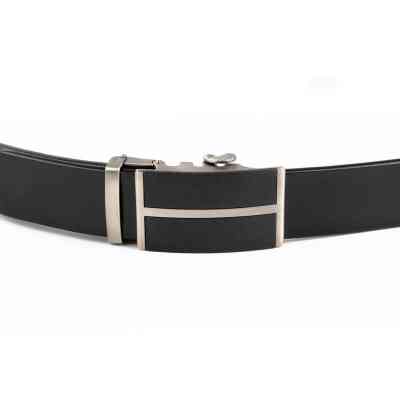 Ремень Vintage Мужской с черными вставками на пряжке Черный (20304) Винница