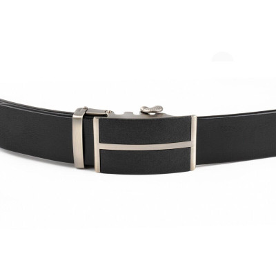 Ремінь Vintage Чоловічий з чорними вставками на пряжці Чорний (20304) Вінниця - фото 2