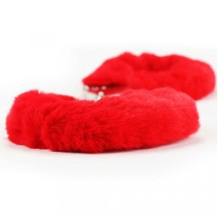 Наручники - Fetish Pleasure Fluffy Hand Cuffs Red Sex Aura Київ - фото 3