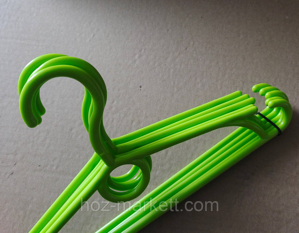 Дитячі вішалки плічка, тремпель пластиковий з неповоротним гачком салатовий 32 см 5 шт уп Польща Харків - фото 6