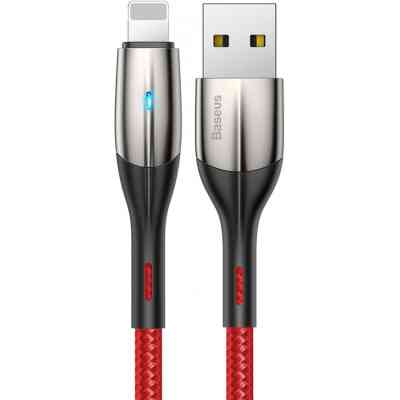 Дата кабель USB 2.0 AM to Lightning 1.0m 2.4A red Baseus (CALSP-B09) Винница