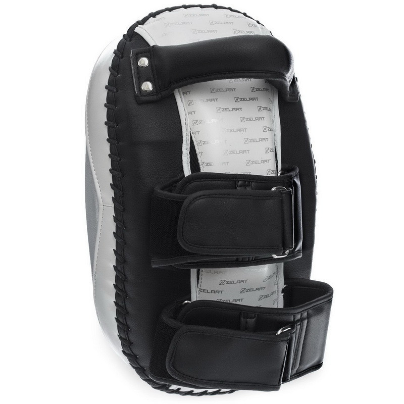 Пады для тайского бокса Тай-пэды ZELART BO-1339 размер 31x20x11 см чёрный-белый Киев - изображение 2