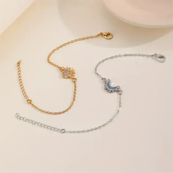 Парные браслеты “Солнце и Луна” – набор для пары и друзей, регулируемые Киев