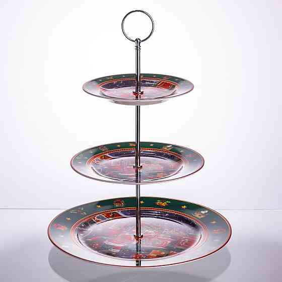 Фруктовниця на 3 яруси Santa новорічна фуршетна HP-SDHK-9 Київ